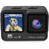 Športna Kamera Aqua DV850 WiFi, Dvojni Zaslon LCD IPS, Ločljivost 4K / 24MP, Stabilizator EIS, Potopna, Avtonomija 1,5 ure, Kartica SD 128 G, (5000182505)