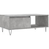 Maison Chic Klubska mizica - kavna mizica - Nizka mizica betonsko siva 90x50x36,5 cm inženirski les, (21754670) | Shoptok.si