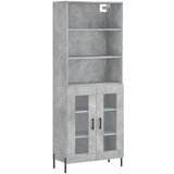  Visoka komoda siva betona 69 5x34x180 cm od konstruiranog drva | shoptok.hr