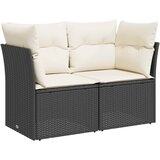  Set sofe 6 kom. Crna i krem-bijela Poli Rattan i čelik | shoptok.hr