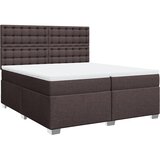  Krevet s oprugama i madracem tamnosmeđi 200x200 cm od tkanine | shoptok.hr