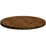  Gornji dio stola Tamno smeđa Ø 90 x 4 cm Čvrsto Hrastovo Drvo | shoptok.hr