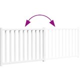 vidaXL Vrata za pse zložljiva 2 panela bela 160 cm trden les jelke | Shoptok.si