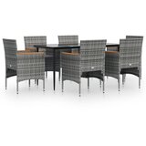  3-dijelni vrtni blagovaonski set s jastucima sivo | shoptok.hr