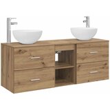 Set ormarića za kupaonicu 3 kom. Hrast artisan 129 x 35 x 80 cm | shoptok.hr