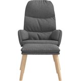  Stolica za opuštanje s tabureom svjetlosiva od tkanine | shoptok.hr