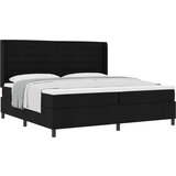 vidaXL Kutija s madracem - crna 200 x 200 cm tkanina | shoptok.hr