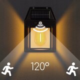  LED solarno zidno svetlo sa senzorom LED/3,7V 600 mAh IP44 crno | Eponuda.com