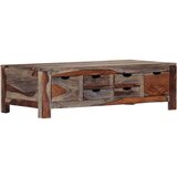  Stolić za kavu sivi 100 x 50 x 30 cm od masivnog drva šišama | shoptok.hr