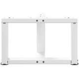  Noge za klubsko mizico v obliki črke T, 2 kosa, bele barve, 50x25x(30-31) cm, jeklo, (22123640) | Shoptok.si