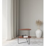 LIND DNA Konjak smeđi metalni stolić za kavu 37x44 cm Curve Double Bull – | shoptok.hr