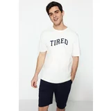 Trendyol Pajama Set - Navy blue - With Slogan