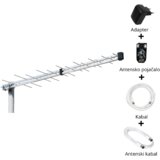 Iskra Antena Loga UHF P-2845 DTT/G SET, Sa Pojačalom, 24,5 dB(i), RG6U 10 Met. | Eponuda.ba