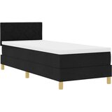  LED Box Spring Krevet s jastukom Crna 80 x 200 cm tkanina | shoptok.hr