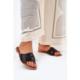Boto Flat Women's Slippers With Intertwining Straps Black Selaenor | shoptok.hr