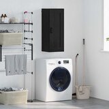 vidaXL Stenska omara Črna Orehovina 34,5 x 34 x 90 cm Konstruiran les | Shoptok.si