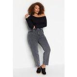 Trendyol Curve Gray High Waist Elastic Waist Mom Jeans | Eponuda.ba
