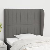  Uzglavlje s ušima tamnosivo 103x23x118/128 cm od tkanine | shoptok.hr