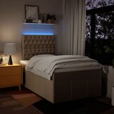  s oprugama i madracem krem 120 x 200 cm od tkanine | shoptok.hr