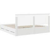  Konstrukcija postelje Bela 200 x 200 cm Inženirsko leseno, (5000121373) | Shoptok.si