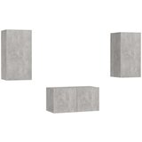  3-dijelni set TV ormarića siva boja betona od iverice | shoptok.hr