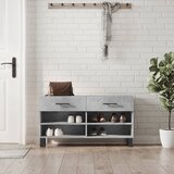  Klupa za cipele siva boja betona 102x35x55 cm konstruirano drvo | Eponuda.ba