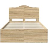  Krevetna konstrukcija Sonoma 120 x 190 cm Čvrsto borovo drvo | shoptok.hr
