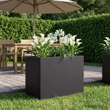  Vrtna saksija Crna 50 x 40 x 50 cm Čelična vrata | shoptok.hr