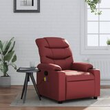  The Living Store Masažni naslanjač vinsko rdeče umetno usnje - Masažni Naslanjač, (21501941) | Shoptok.si
