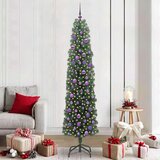 vidaXL Umestno božično drevo Zelena 210 cm PVC in Jeklo in Plastika | Shoptok.si