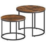  Set okruglih stolića u rustikalnom stilu - 2 komada | shoptok.hr