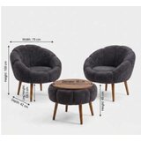 Atelier Del Sofa fotelje i klub stočić lida wellsoft anthracite | Eponuda.com