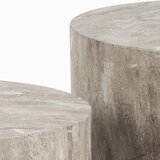 Actona Sive okrogle mizice v kamnitem dekorju v kompletu 2 ks ø 58 cm Dice – | Shoptok.si
