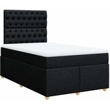  Krevet s oprugama i madracem crni 120 x 200cm od tkanine | shoptok.hr