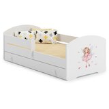 Kobi Furniture Bela otroška postelja velikosti 140x70 s predalom in vzmetnico, (21025616) | Shoptok.si