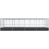 vidaXL Voliera s podaljškom srebrna 832x414x212 cm jeklo - - Srebrna - 163.7 - 832 x 414 x 212 cm - 2025- | Shoptok.si