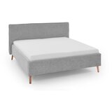 Meise Möbel Svijetlo sivi tapecirani bračni krevet s prostorom za odlaganje s podnicom 180x200 cm Riva – Cijene