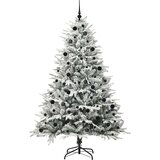vidaXL Umjetno božićno drvce s rasvjetom i setom kuglica Zelena 240 cm | shoptok.hr