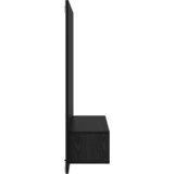 vidaXL Stenski TV kabinet s polico Črni hrast 120 x 23.5 x 90 cm | Shoptok.si