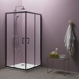 Kolpa San tuš kabina TKK 80/K ECO QUAT BLACK prozorno steklo 515230 | Shoptok.si