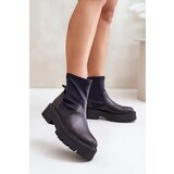 Zazoo 2947 Slip-On Women's Boots Made of Natural Leather Black Cene