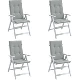  Jastuci za stolice 4 kom svjetlosivi 120 x 50 x 4 cm od tkanine | shoptok.hr