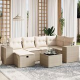 vidaXL 7-dijelni set vrtnih sofa od poliratana s jastucima bež | shoptok.hr