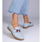 Gemre Blue eco-leather moccasins with Kalenda decoration | shoptok.hr