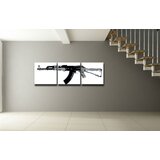  Ročno izdelana slika POP Art Kalashnikov 3-delna (pop art) | Shoptok.si