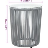 3-dijelni bistro set od PE ratana s jastucima sivi | shoptok.hr