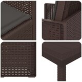  Vrtni set za objed 3 kom. Smeđa i antracit PP | shoptok.hr