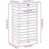  Vrtno spremište za alat sivo 83x57x140 cm od masivne borovine | shoptok.hr