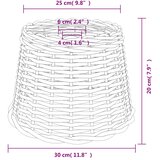  Sjenilo za stropnu svjetiljku bijelo Ø30x20 cm od pruća | shoptok.hr