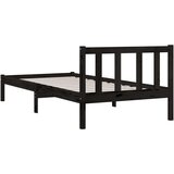 vidaXL Okvir za krevet crni od masivne borovine 100 x 200 cm | shoptok.hr